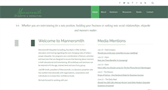Desktop Screenshot of mannersmith.com
